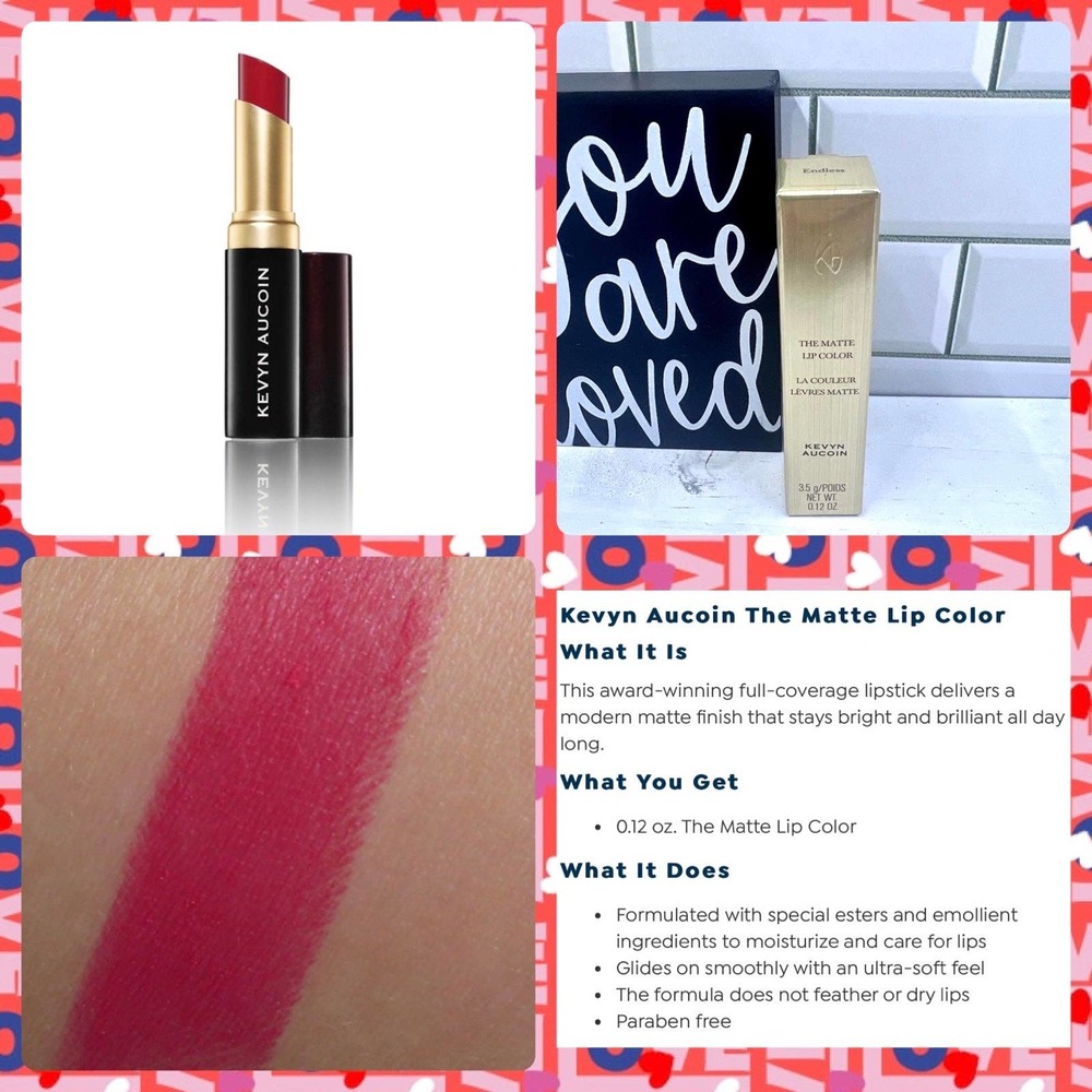 NWT Kevyn Aucoin The Matte Lip Color ‘Endless’ Fuchsia Lipstick BNIB New